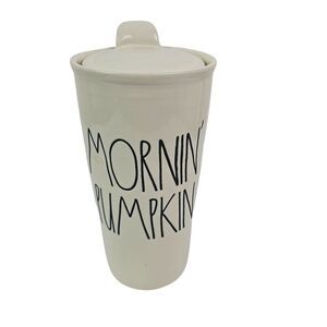 Rae Dunn Artisan Collection Morning Pumpkin Tumbler Tea Coffee‎